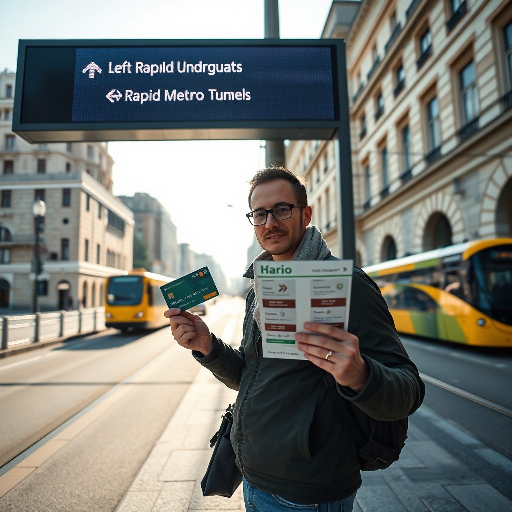 Traveler evaluating Istanbul airport transfer choices between the direct M11 metro line and metered taxi service, highlighting route efficiency and luggage handling near the IST terminal.