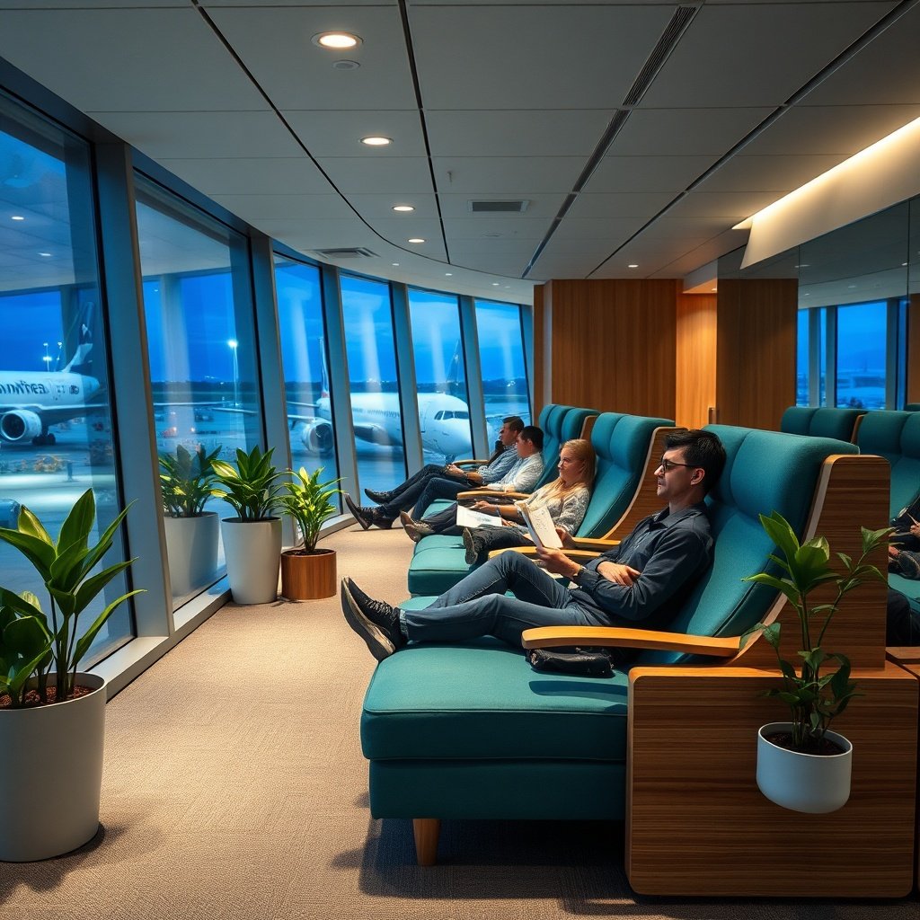 Travelers utilizing comfortable rest areas and transit lounges at istanbul airport open 24 hours, demonstrating seamless overnight layover accommodations for international visitors.