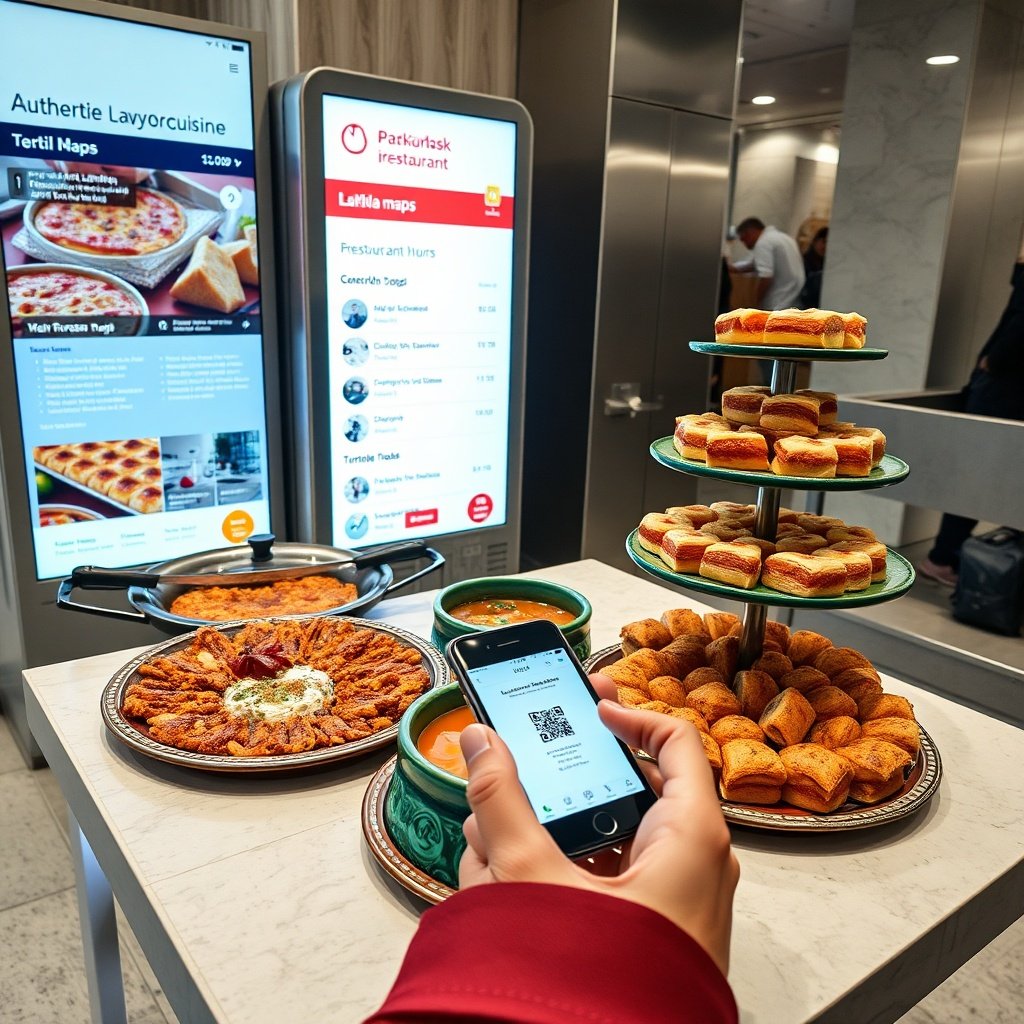 Halal Turkish airport cuisine and a digital terminal directory help passengers planning their meal locate top-rated venues when researching the gang food istanbul airport options.